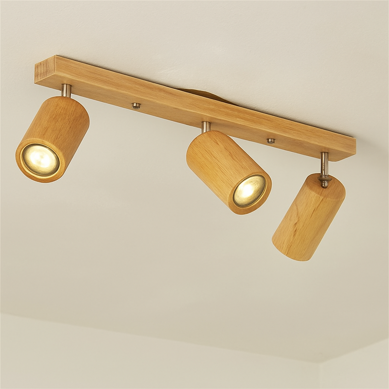 spot en bois simple led pour éclairage de magasin et salle à manger