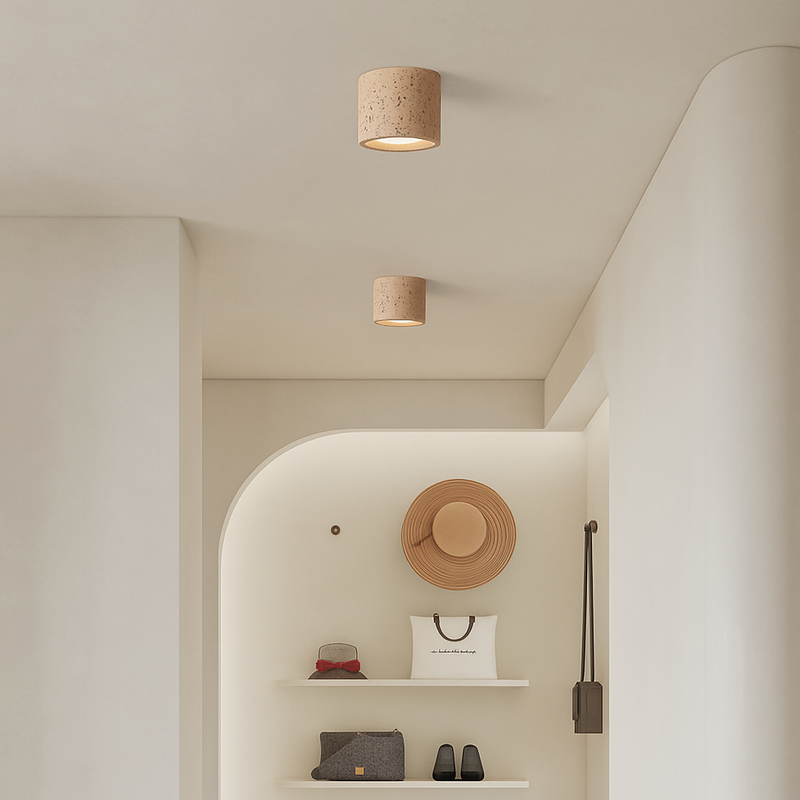 Spot Led Downlight plafonnier monté en Surface wabi-sabi projecteurs ronds couleur terreuse japonais rétro Foco éclairage doux salle