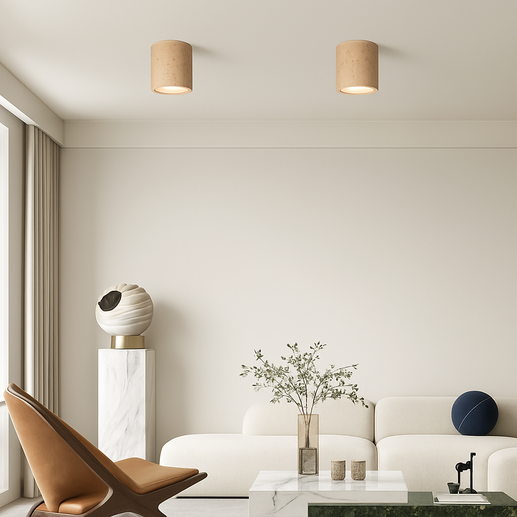 Spot Led Downlight plafonnier monté en Surface wabi-sabi projecteurs ronds couleur terreuse japonais rétro Foco éclairage doux salle - vue 5 sur 8
