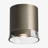 Spot LED en métal cylindrique Nickel