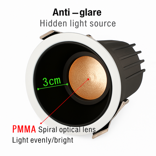 spot led encastrable étanche antireflet pour intérieur et extérieur