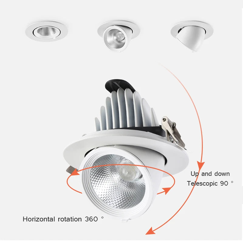 spot lumineux led encastrable plafond technologie cob réglable variable décoratif