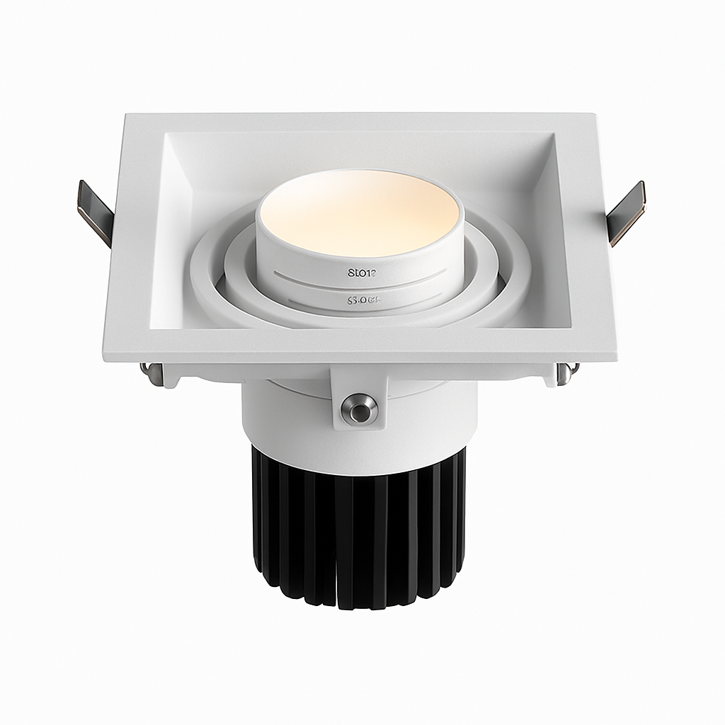 Spot moderne LED à focus réglable et forme encastrable carré Tiago - vue 7 sur 8