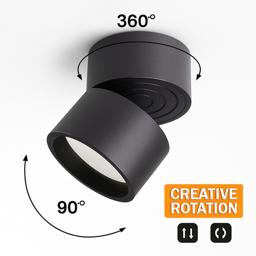 Spot moderne rond LED orientable Loft