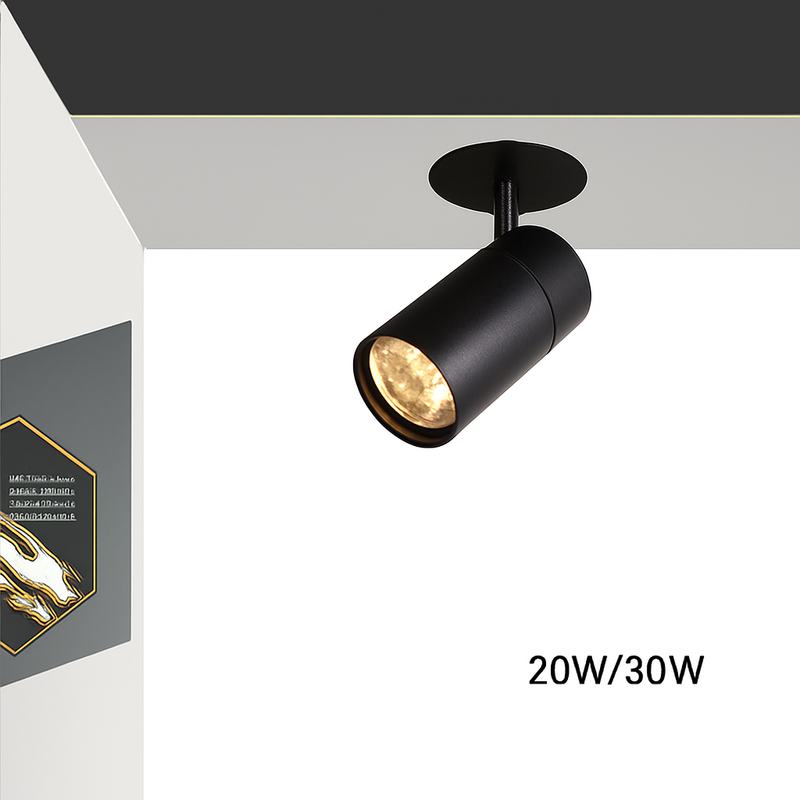 Spot plafond à LED tube directionnel blanc ou noir