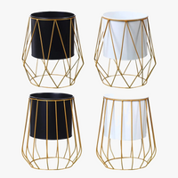 support en métal pour jardinière pot de fleurs vase antirouille