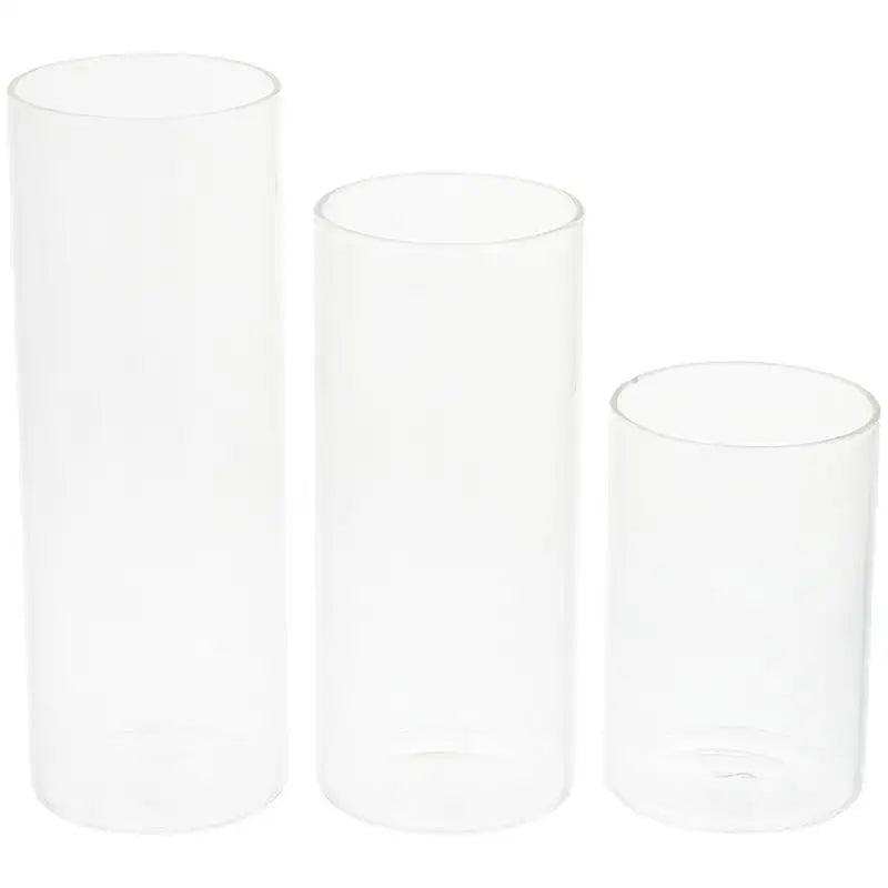 supports en verre cylindriques transparents pour bougies chauffe-plat