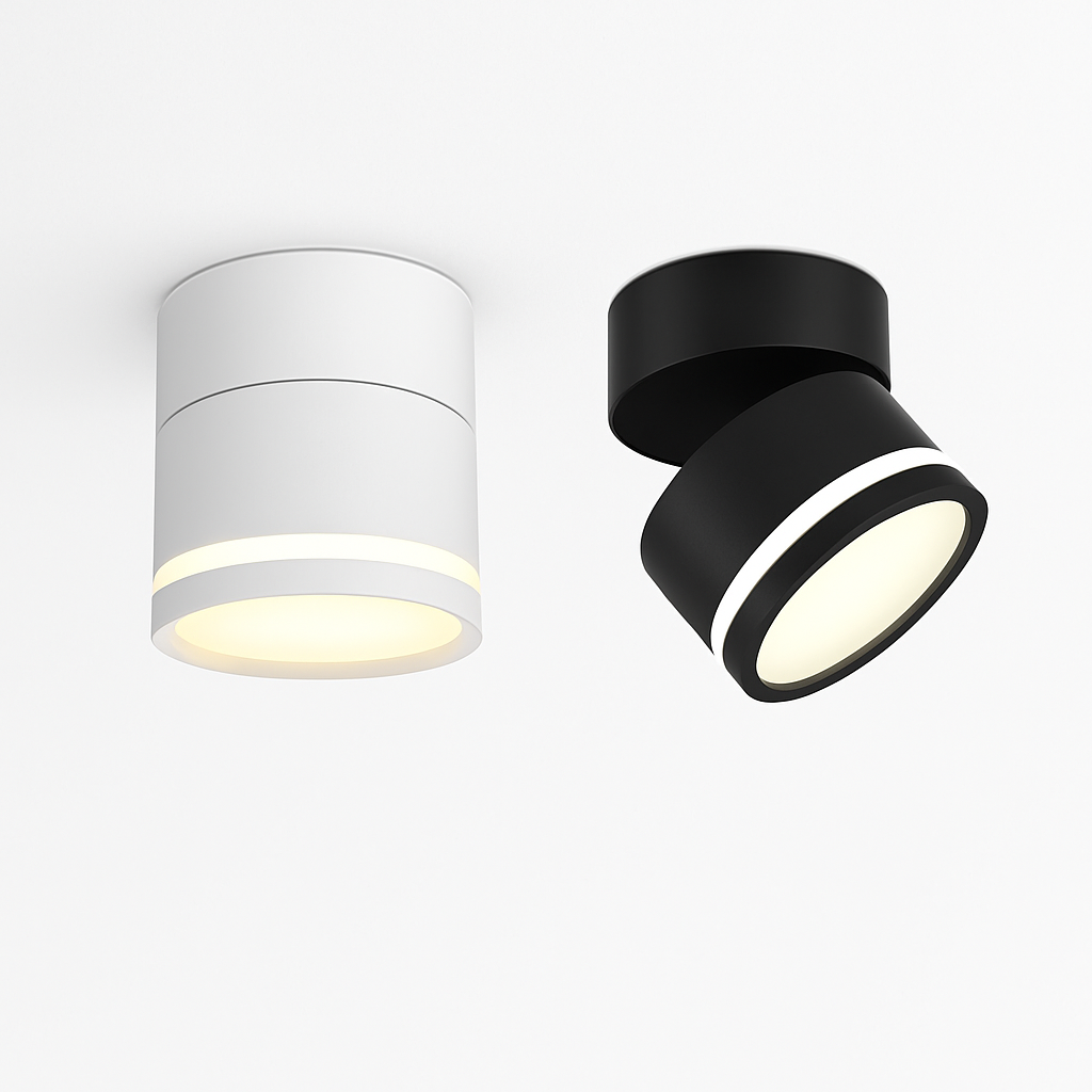 Surface mounted LED ceiling light tube light 7W 9W 12W 15W rotatable adjustable angle LED spotlight, indoor lighting AC220V 110V