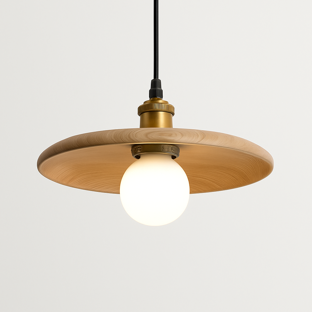 Suspension bois soucoupe volante