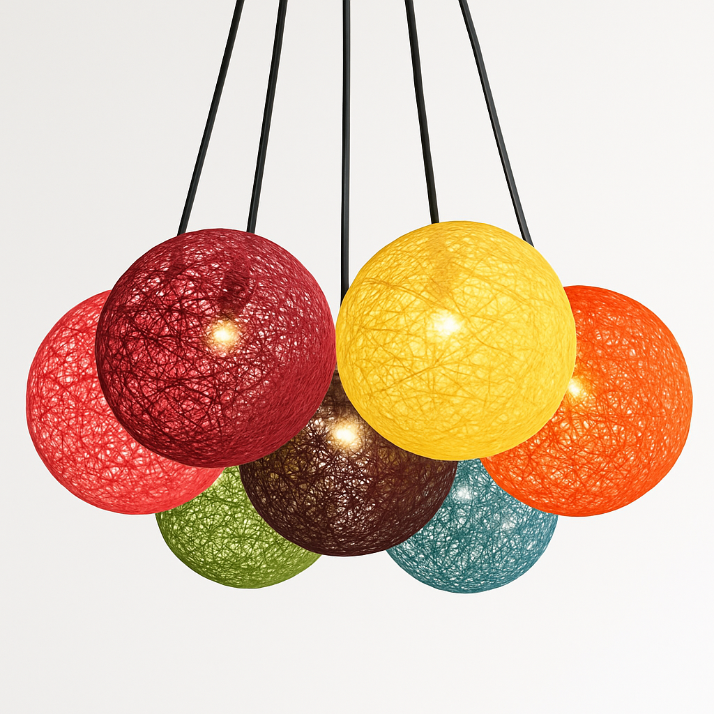 Suspension boule papier Wicker - vue 4 sur 15
