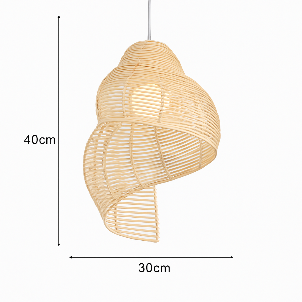 Suspension coquillage spirale en bois Pastoral - vue 7 sur 8