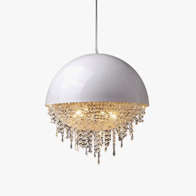 suspension créative en cristal hémisphère pour intérieur