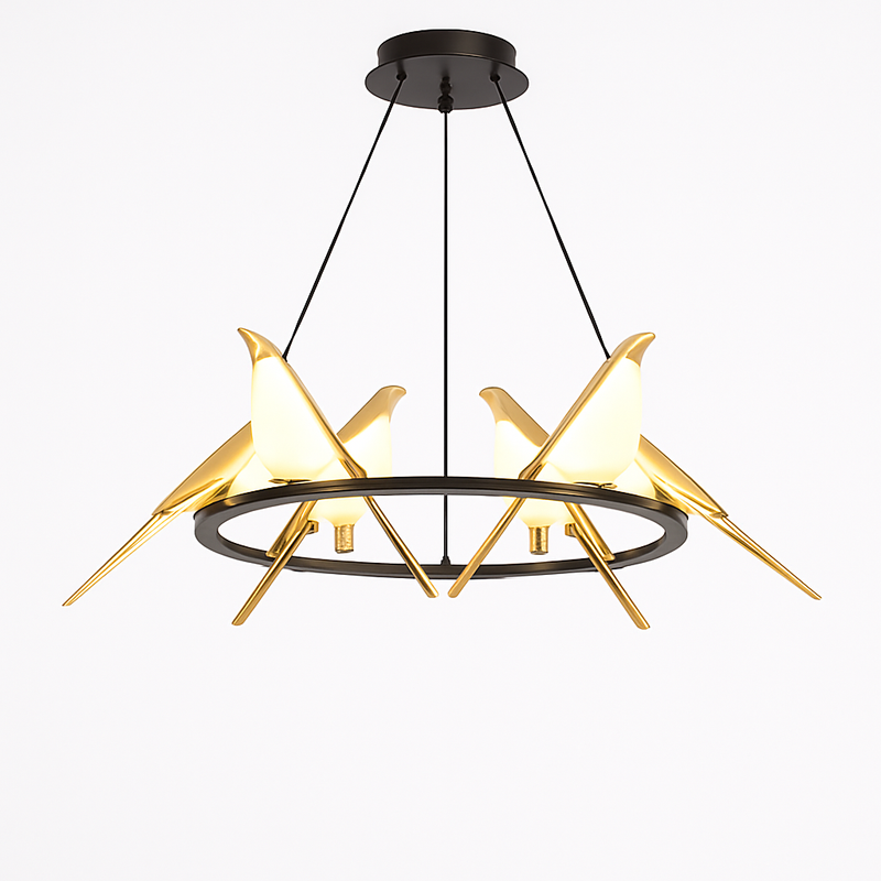 Suspension créatives d'oiseau de pie Applique murale simple salon restaurant étude lampadaire maison LED lustre de plafond de luxe