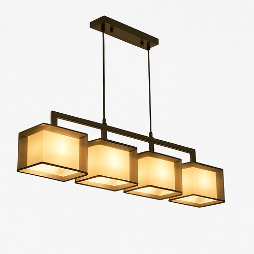 Suspension cubiques style Nordic avec plusieurs lampes