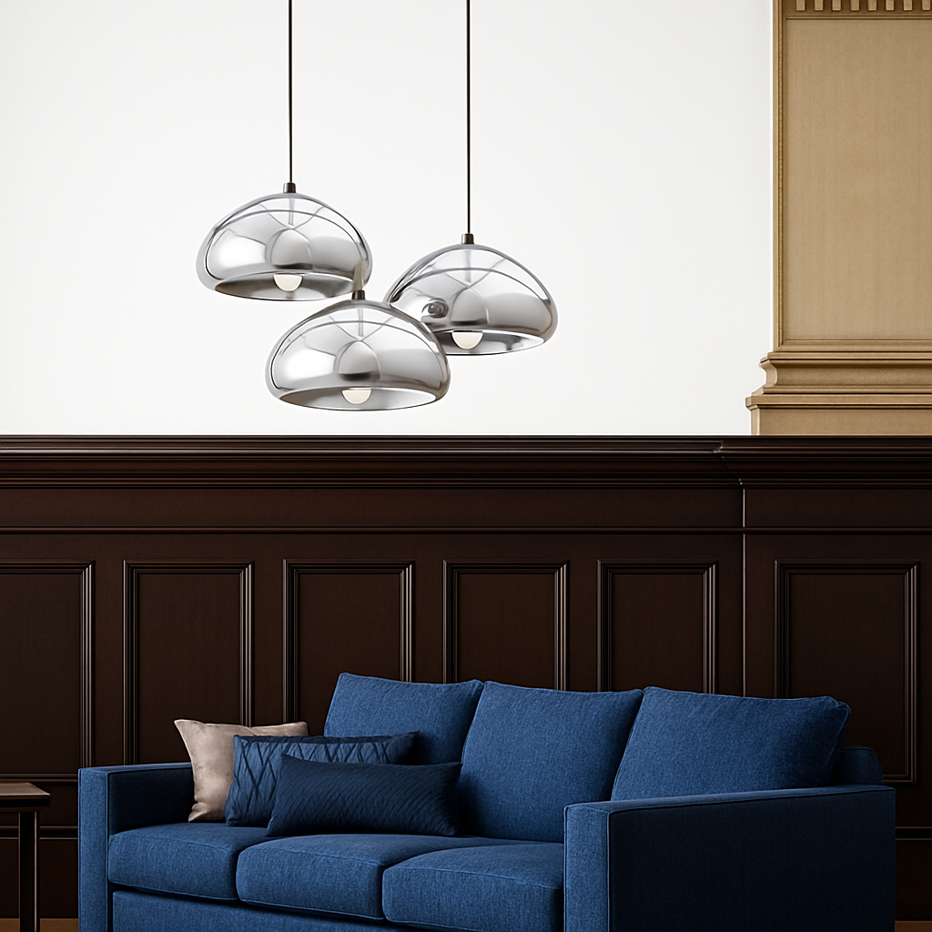 Suspension design chromée de couleur Xoni - vue 6 sur 8