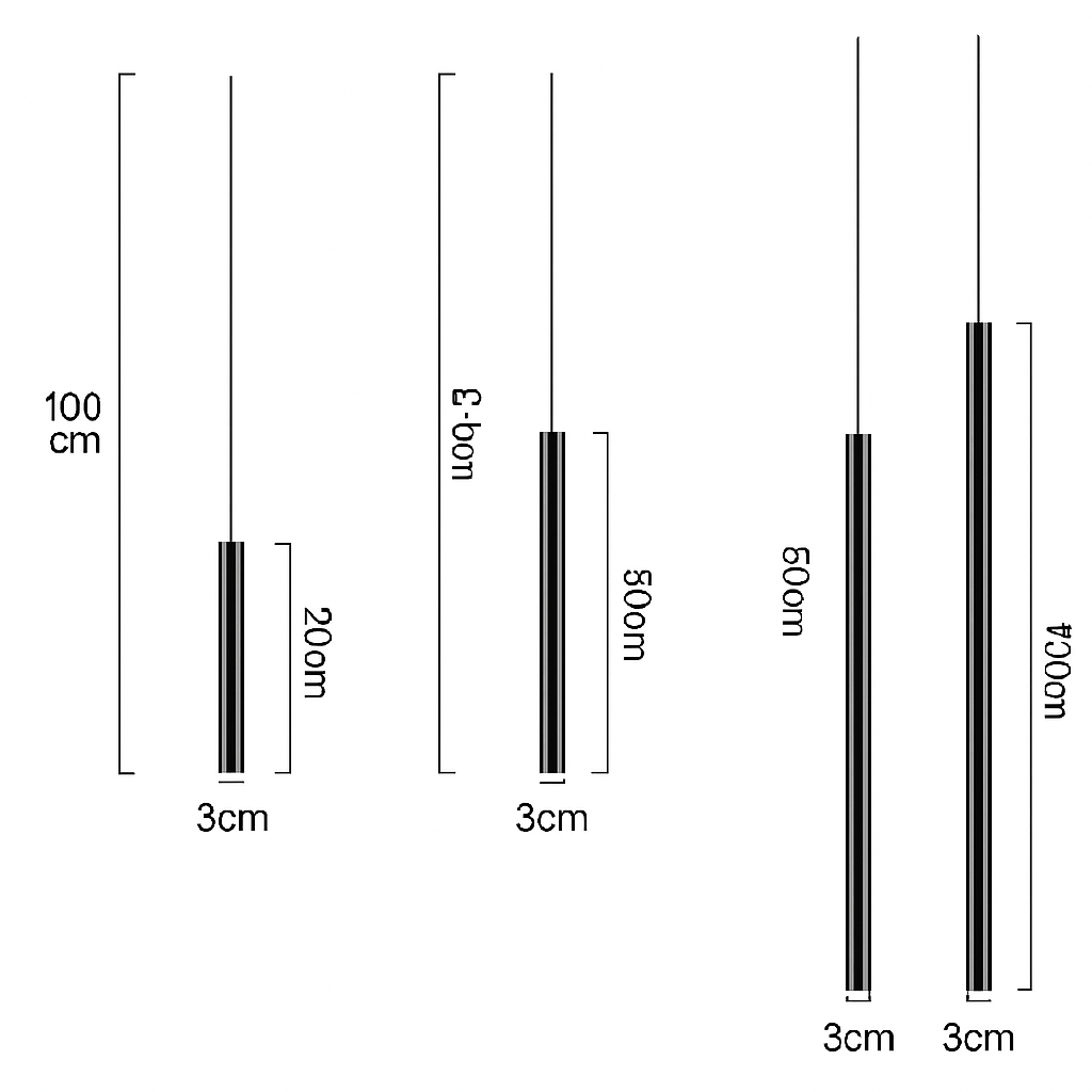 Suspension design cylindrique à LED Cob - vue 9 sur 8