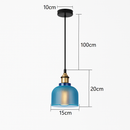 Suspension design en verre grainé style industriel Bowl