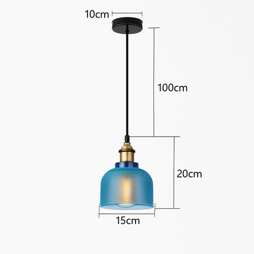 Suspension design en verre grainé style industriel Bowl