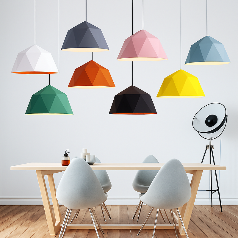 Suspension design géométrique polygonale de couleur Diamond