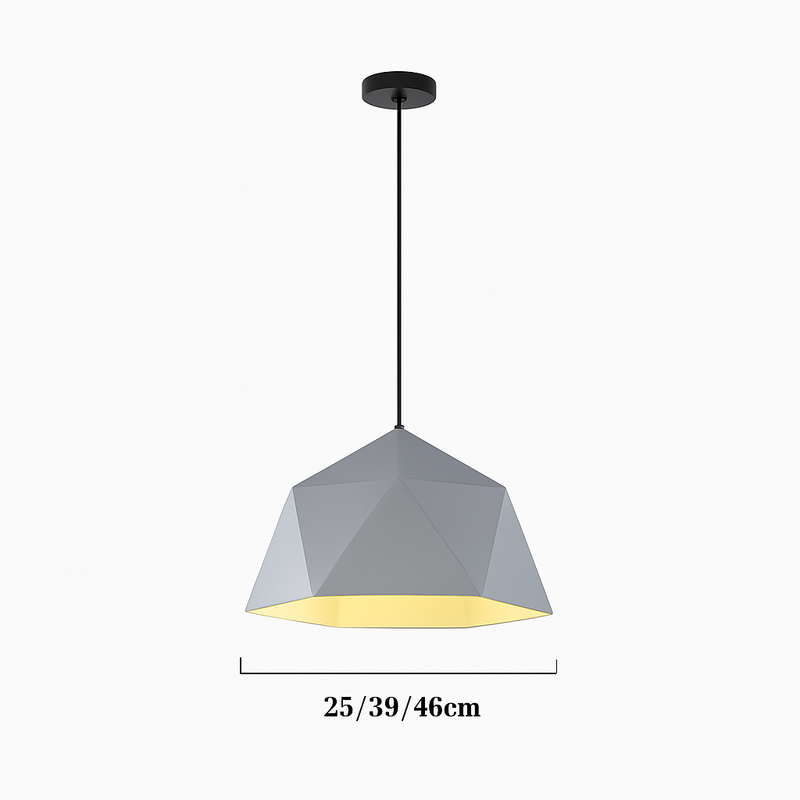 Suspension design géométrique polygonale de couleur Diamond