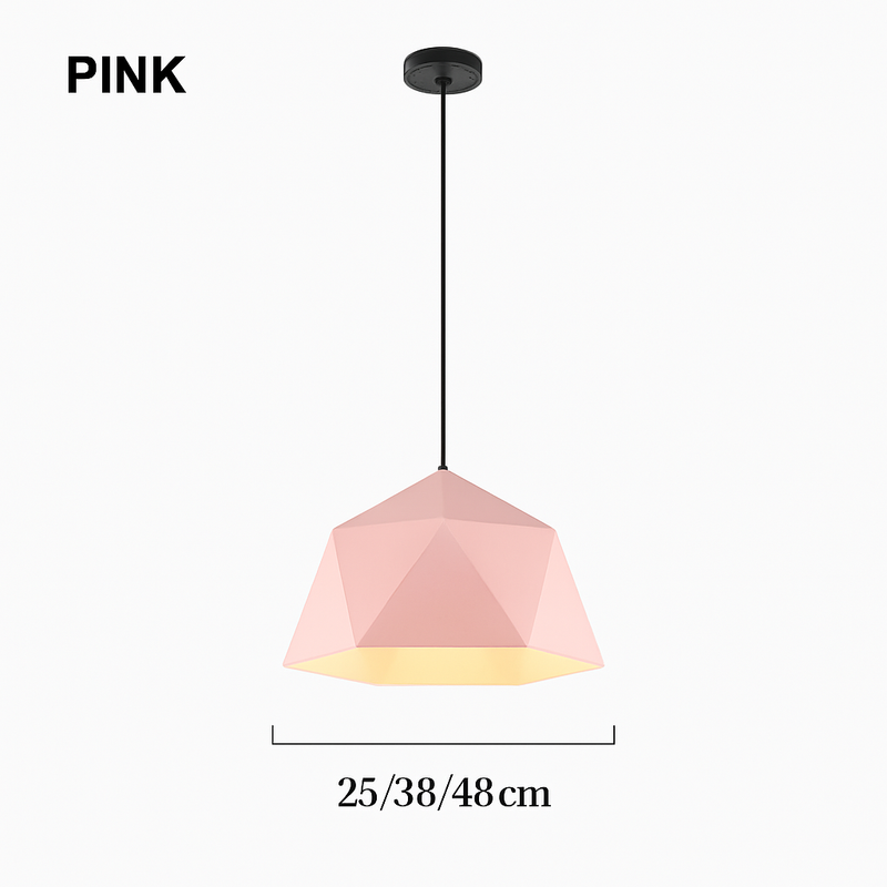 Suspension design géométrique polygonale de couleur Diamond