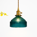 Suspension design à LED avec abat-jour en verre coloré Loft