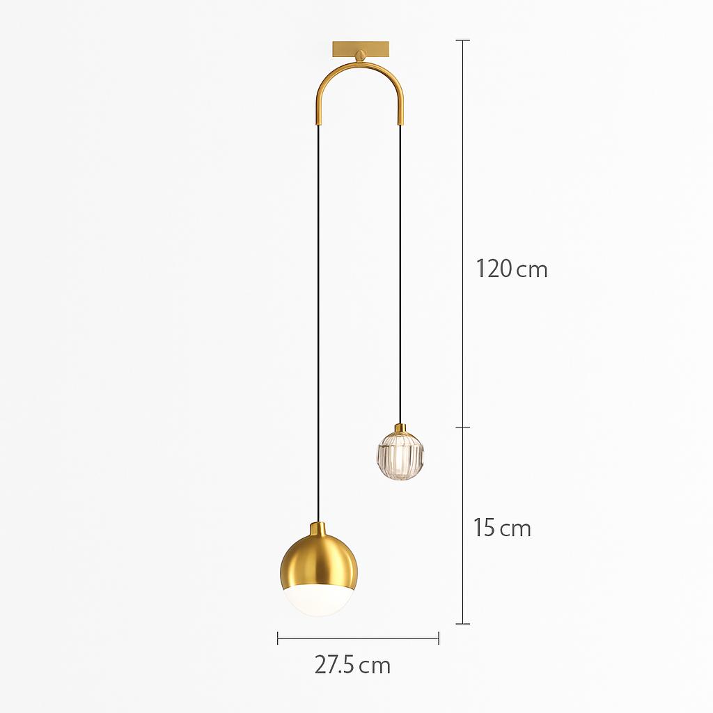 Suspension design LED à double sources lumineuses Thea