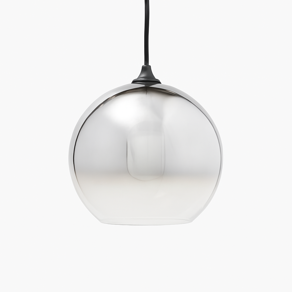 Suspension design LED en boule de verre Loft - vue 4 sur 4
