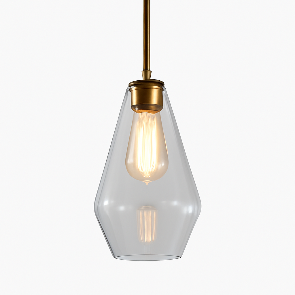 Suspension design à LED en métal et verre de plusieurs formes - vue 8 sur 13