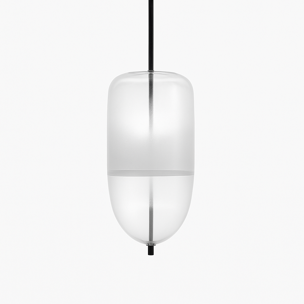 Suspension design LED en verre bleu de plusieurs formes - vue 15 sur 15