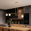 suspension design moderne avec boule de verre élégante