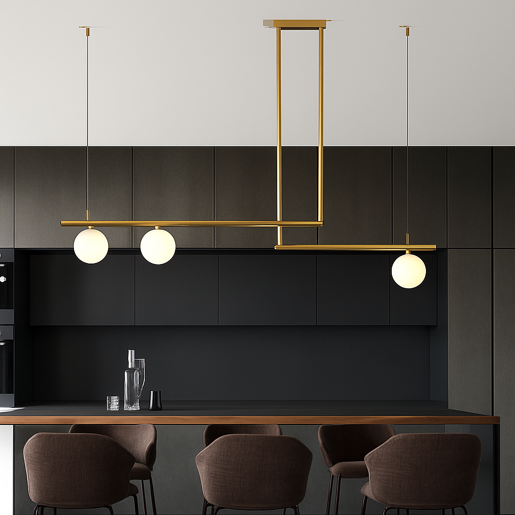 suspension design moderne avec boule de verre élégante - vue 4 sur 16