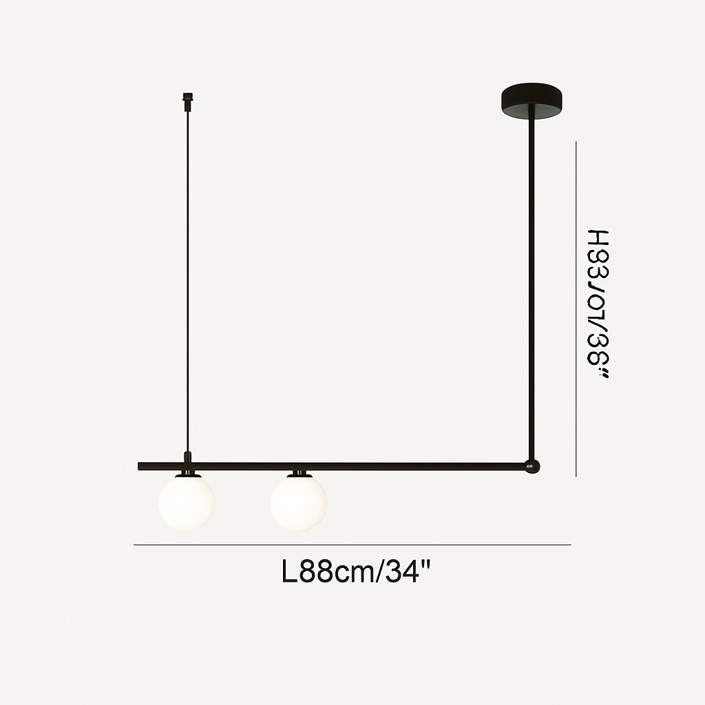 suspension design moderne avec boule de verre élégante - vue 8 sur 16