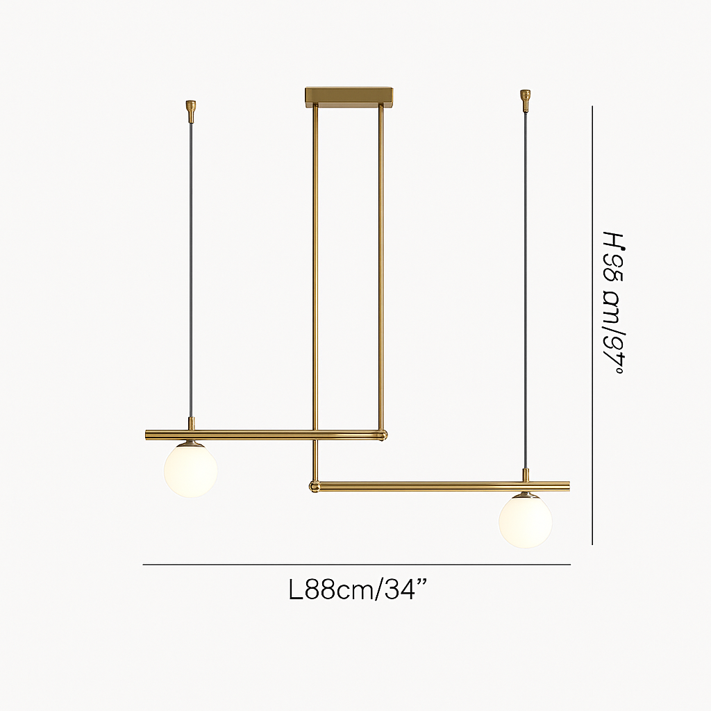 suspension design moderne avec boule de verre élégante - vue 9 sur 16