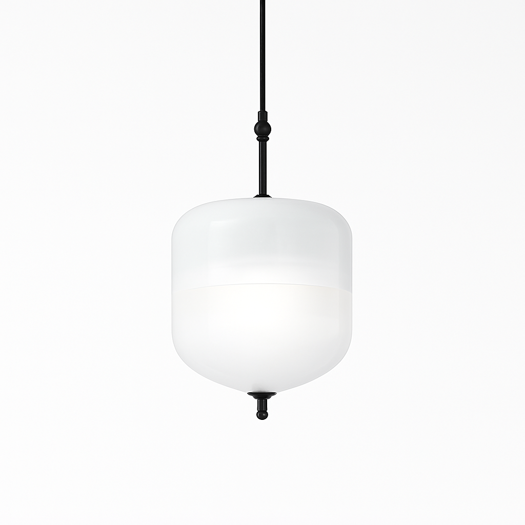 Suspension design moderne en verre en forme de goutte bleue - vue 9 sur 19
