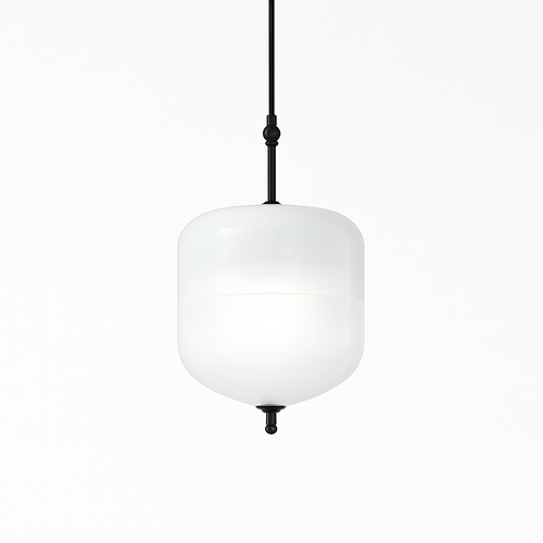 Suspension design moderne en verre en forme de goutte bleue