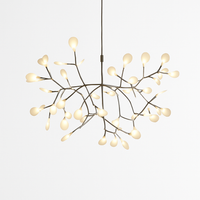 Suspension design moderne LED arbre couleur cuivré ou noir Home