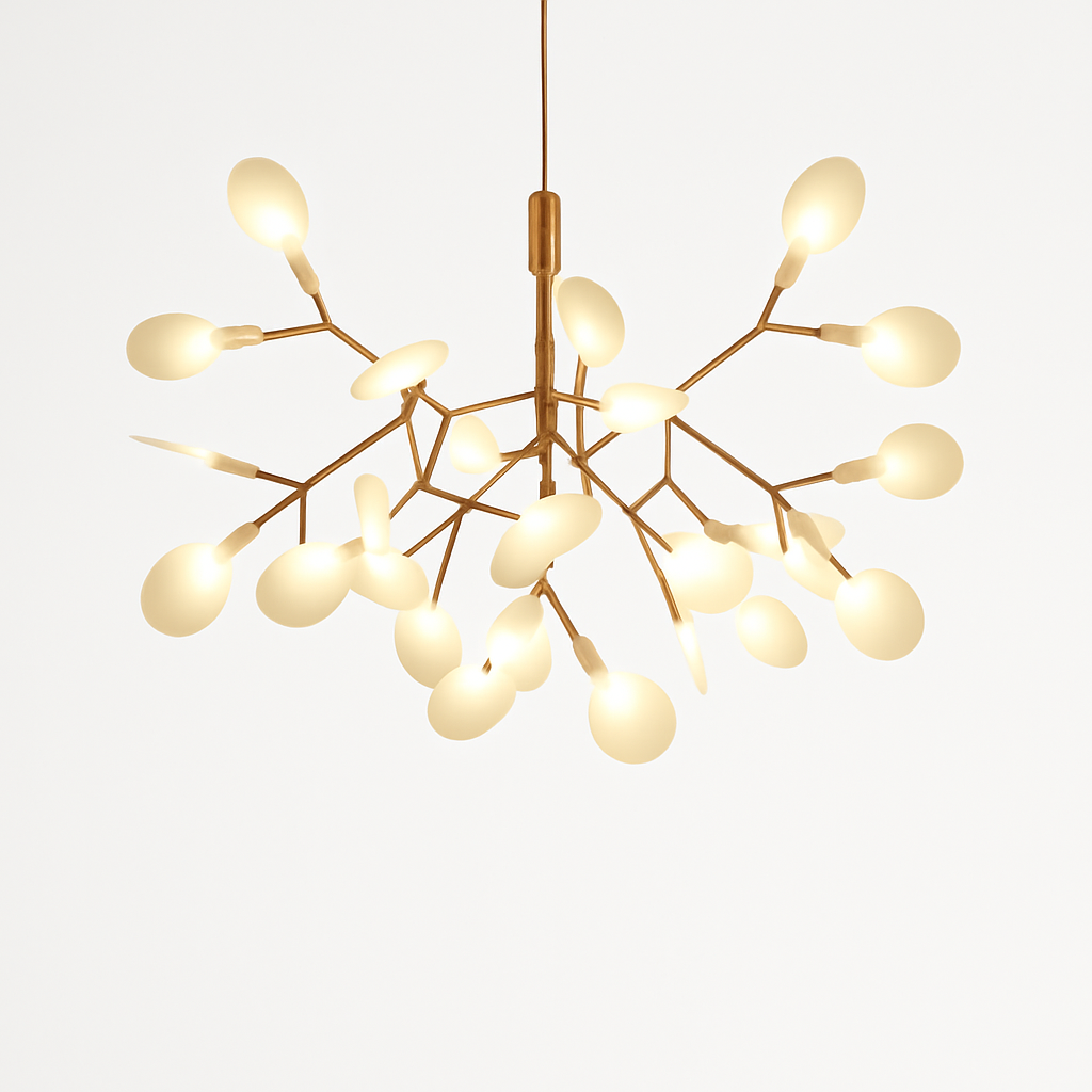 Suspension design moderne LED arbre couleur cuivré ou noir Home - vue 9 sur 13