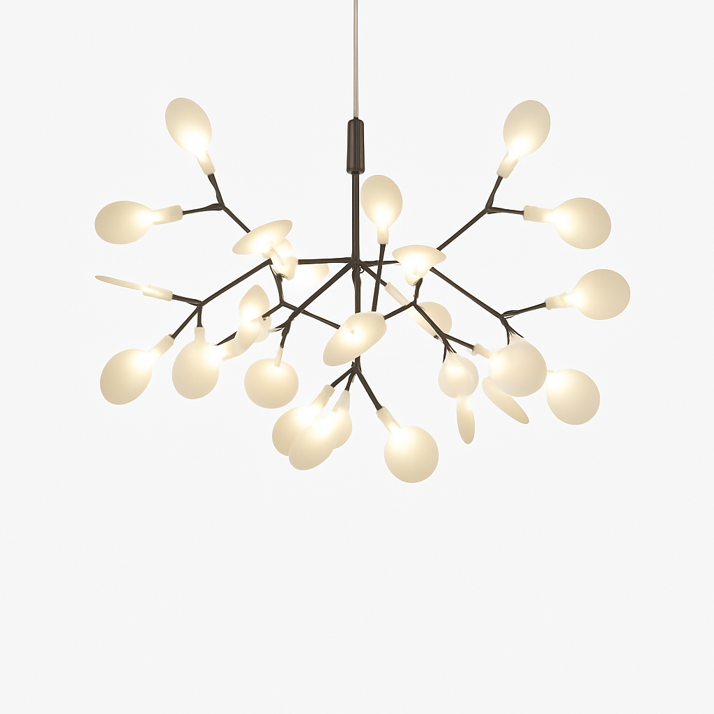 Suspension design moderne LED arbre couleur cuivré ou noir Home - vue 10 sur 13