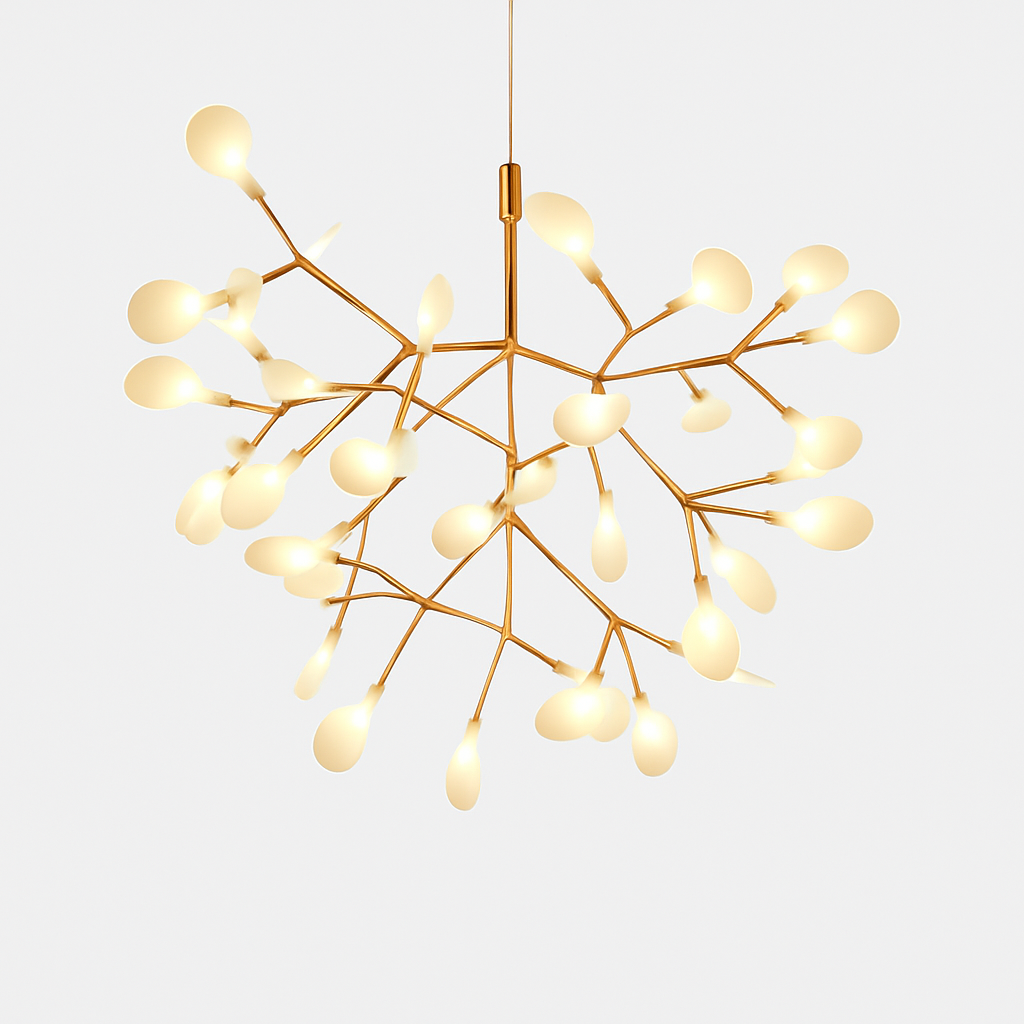 Suspension design moderne LED arbre couleur cuivré ou noir Home - vue 11 sur 13