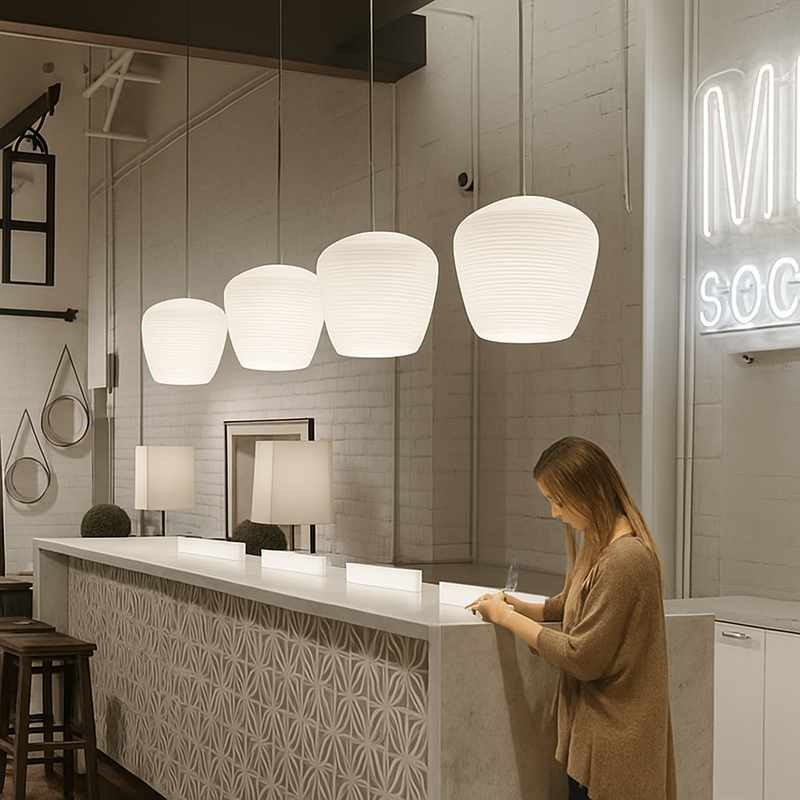 suspension design nordique en verre pour décoration intérieure