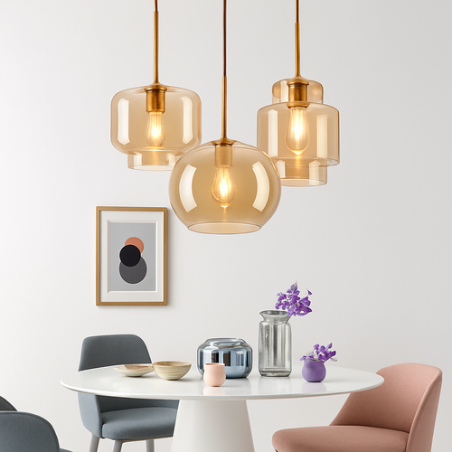 suspension design nordique en verre pour intérieur élégant