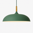 Suspension en aluminium de couleur et tige en bois Wood