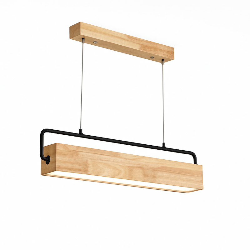 Suspension en bois nordiques LED lampes suspendues modernes pour salle à manger salon cuisine bureau boutique Bar café lampe suspendue à longue bande