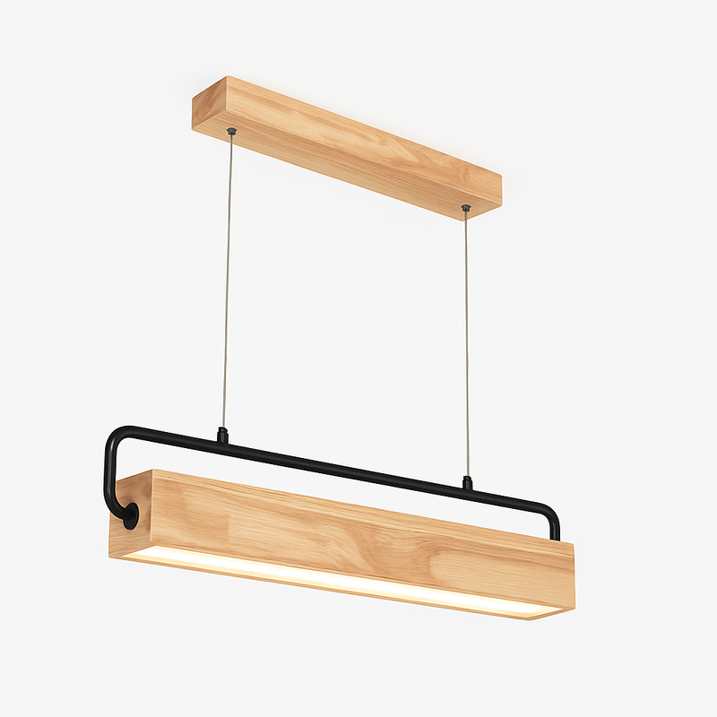 Suspension en bois nordiques LED lampes suspendues modernes pour salle à manger salon cuisine bureau boutique Bar café lampe suspendue à longue bande