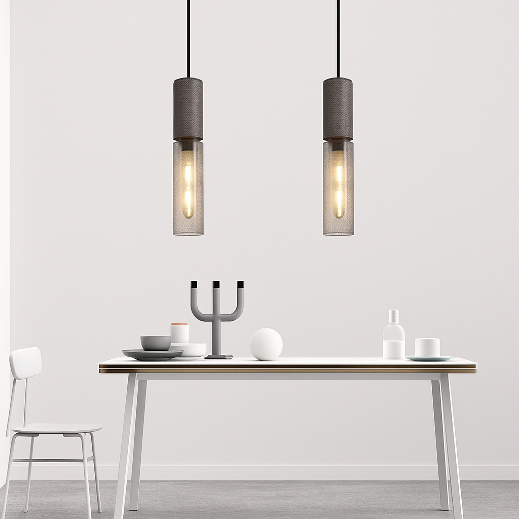 Suspension en ciment style américain vintage pour loft café bar restaurant - vue 4 sur 10