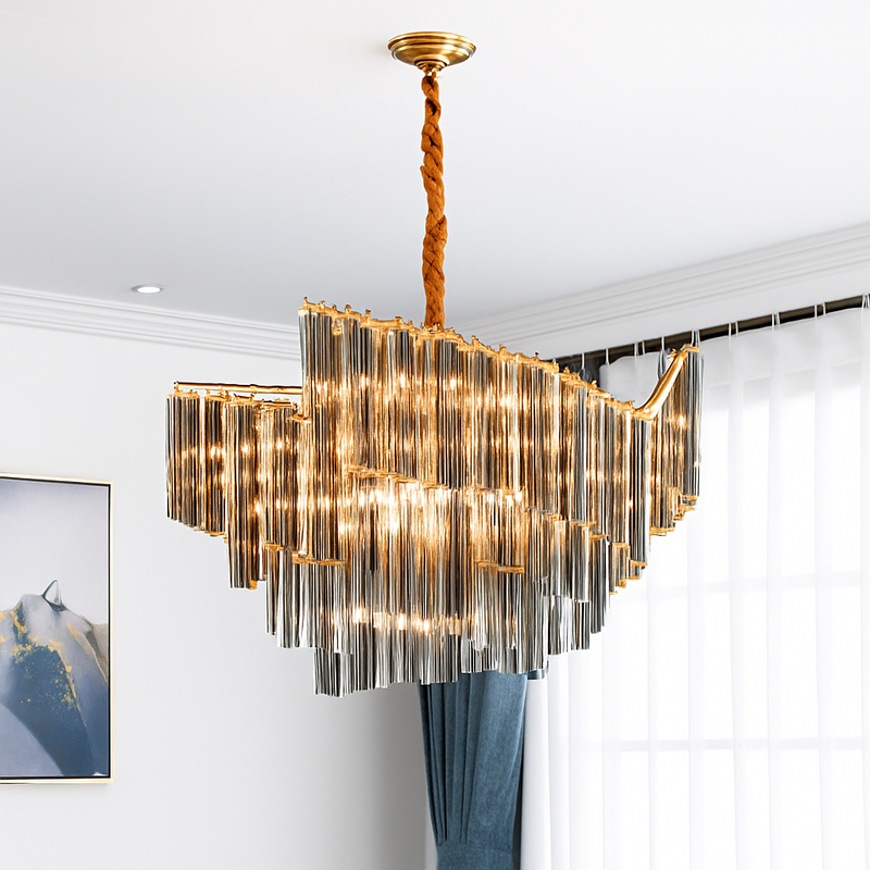 suspension en cristal luxe pour décoration moderne créative