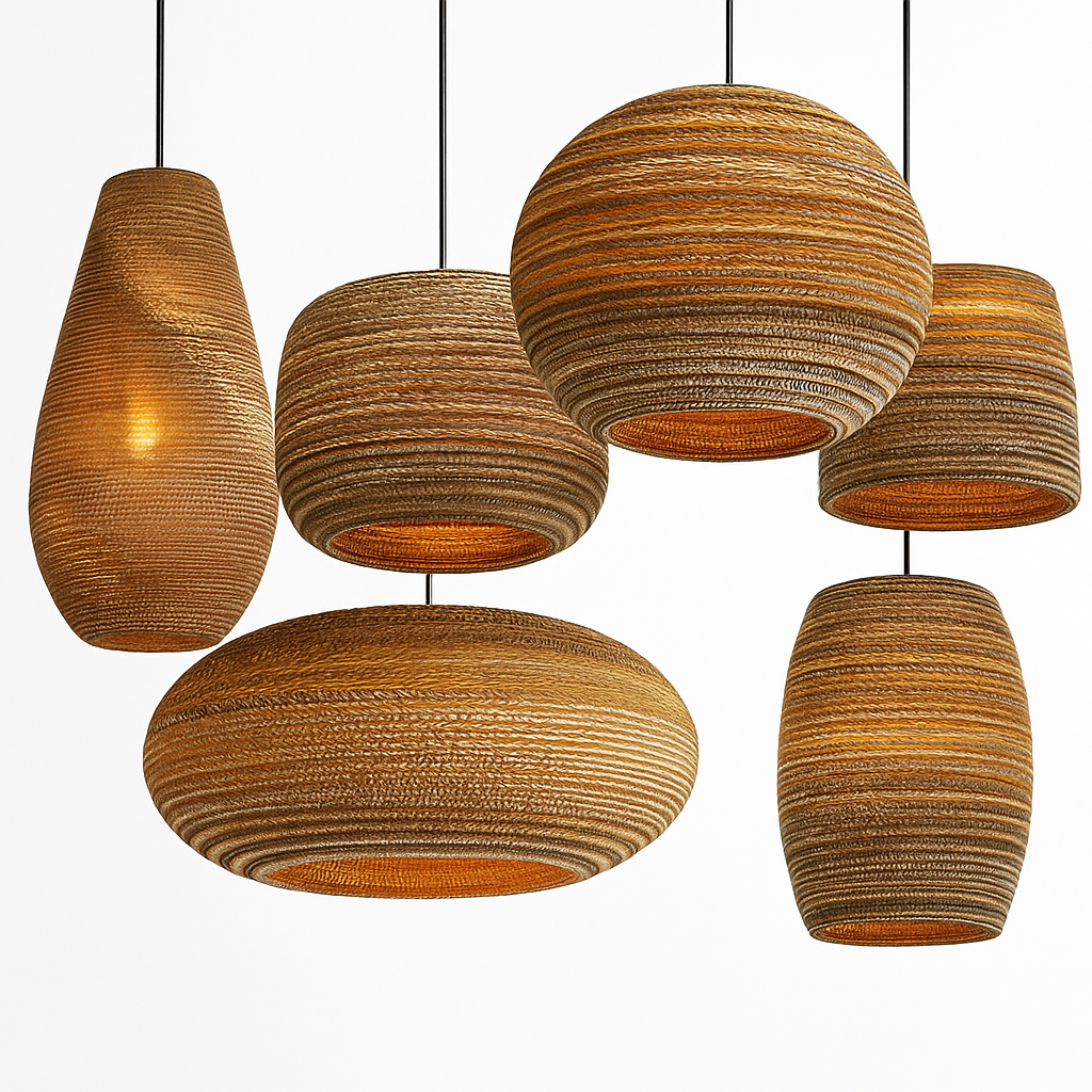 Suspension en papier carton (différentes formes) - vue 4 sur 17