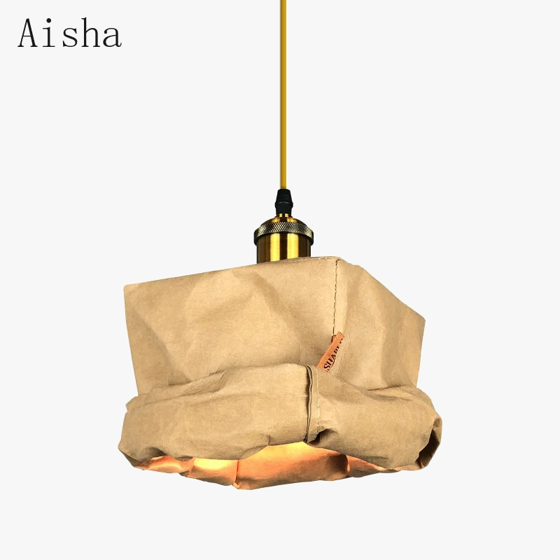 suspension en papier kraft au design nordique minimaliste pour intérieur décoratif