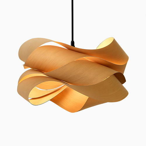 suspension en peau de bois créative d'asie du sud-est moderne et simple